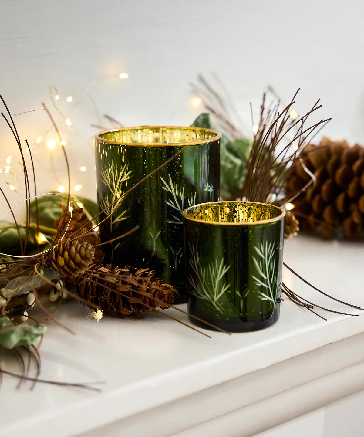 ETCHED VOTIVE GREEN - SMALL