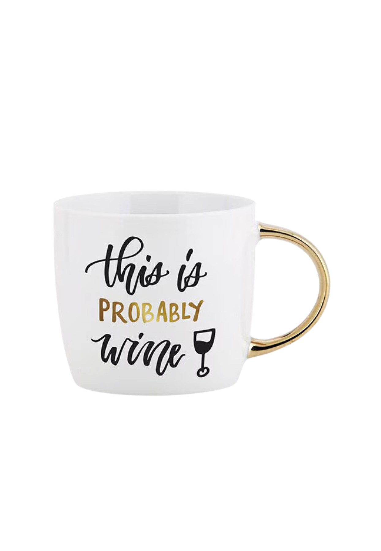 GOLD HANDLE MUG - THIS IS PROBABLY WINE - THE VOGUE STORE