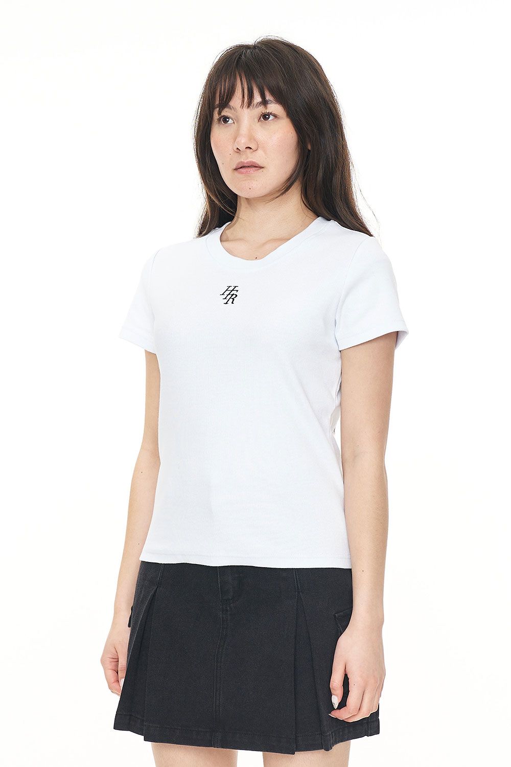 HUFFER HFR RIB SLIM TEE - WHITE - THE VOGUE STORE