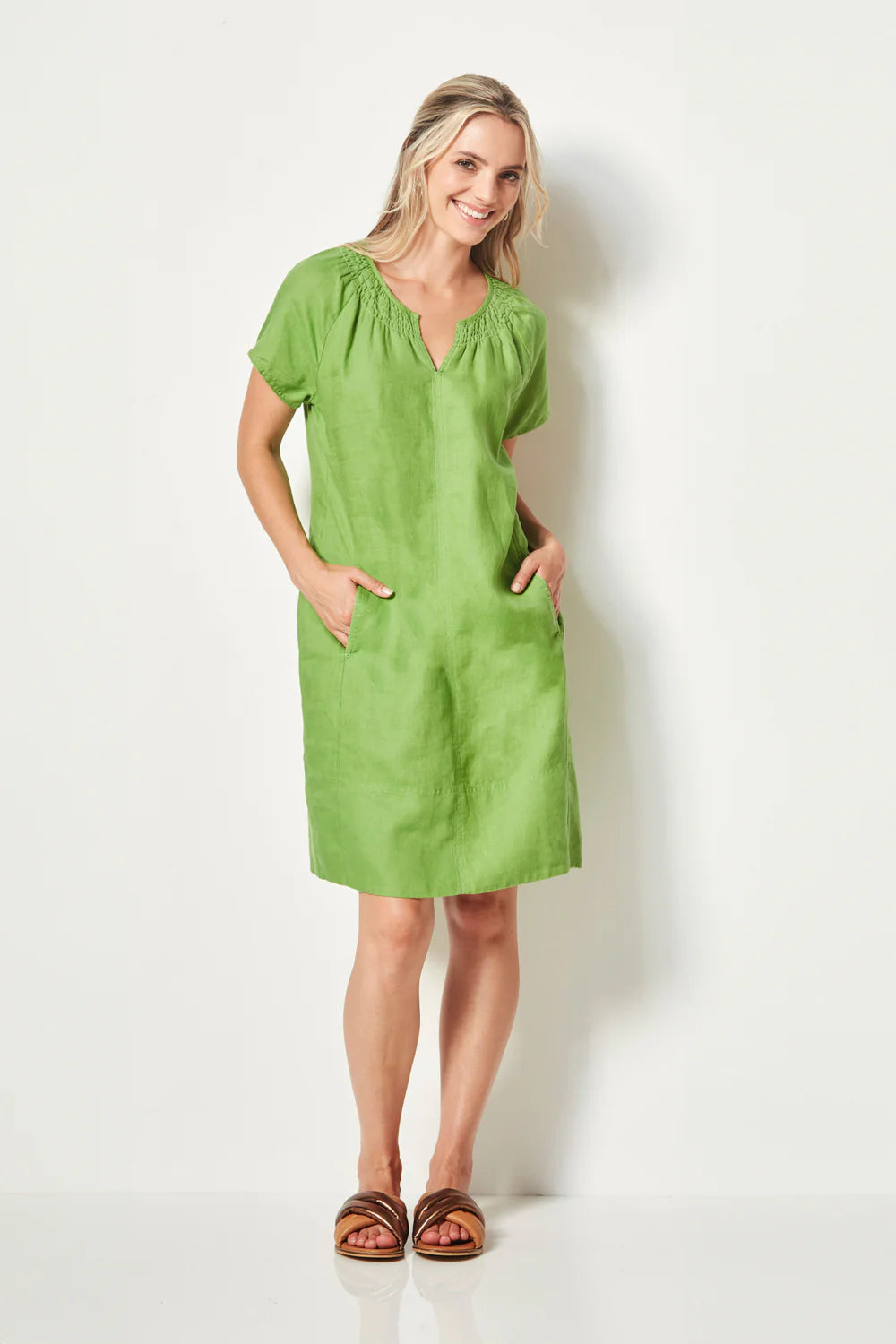 VERGE JOANNA DRESS - LIME - THE VOGUE STORE