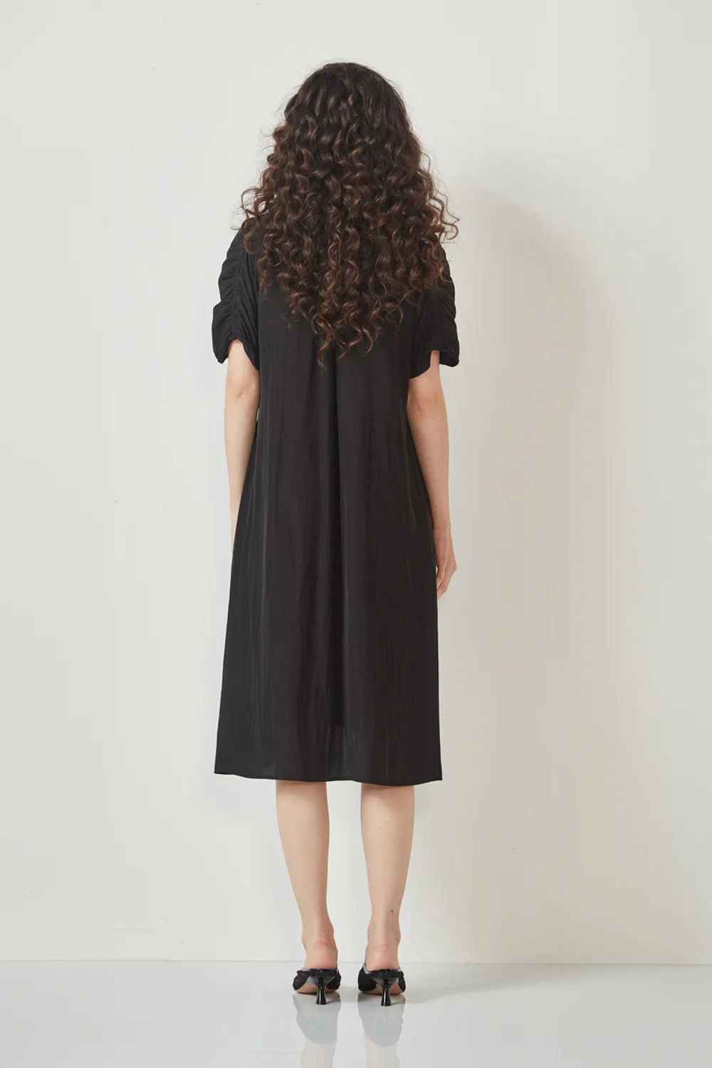 GLIDE KAHLO DRESS - BLACK - THE VOGUE STORE