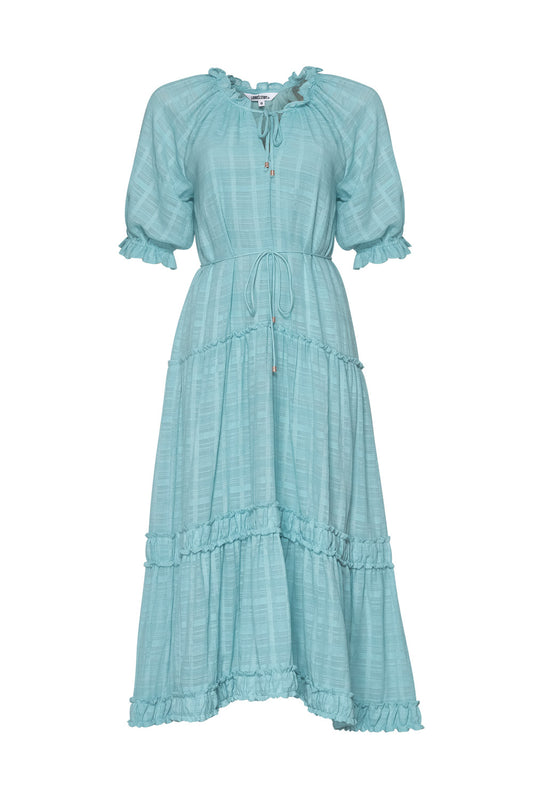 LOOBIES STORY MUSE MIDI DRESS - AQUA