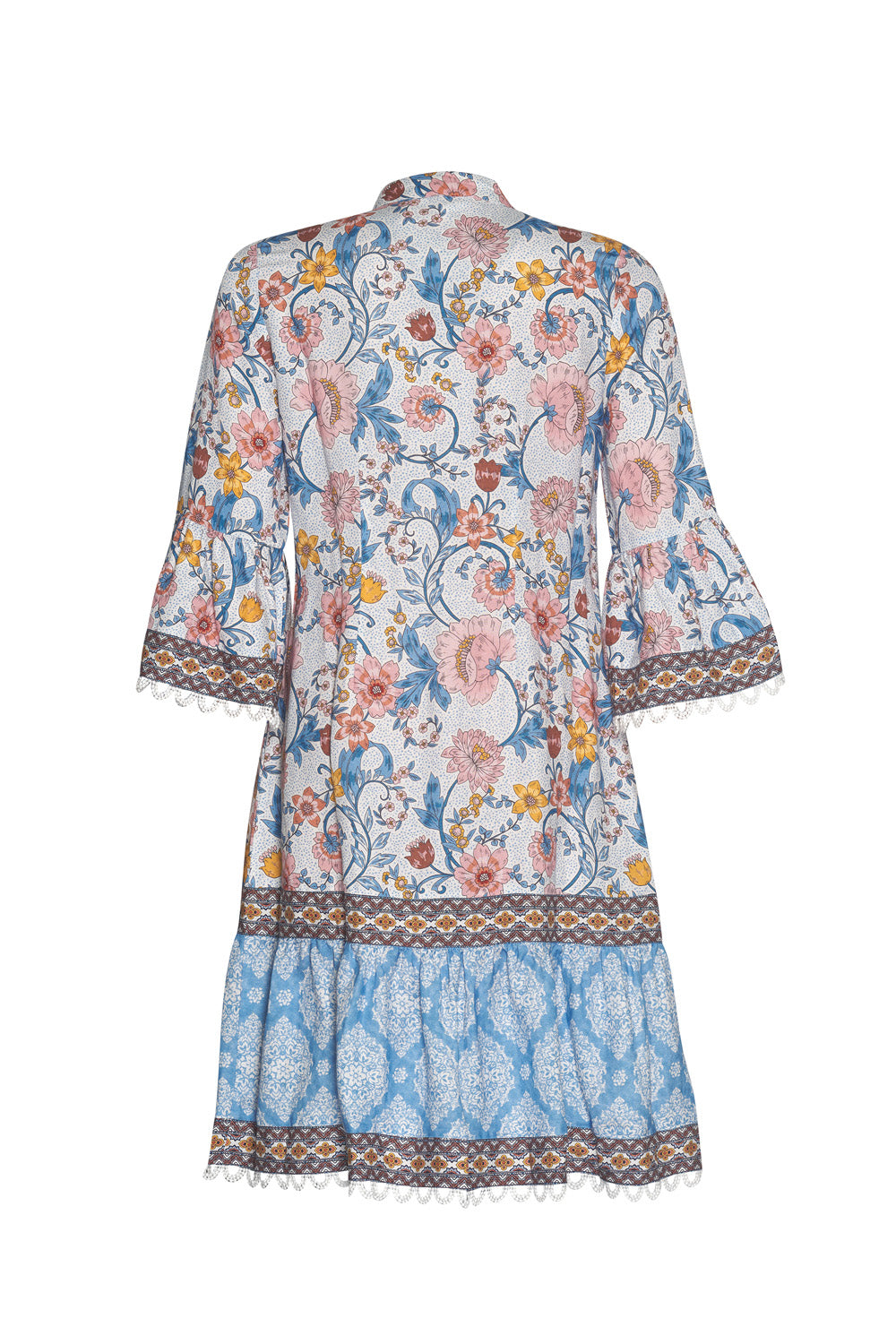 LOOBIES STORY ANACAPRI DRESS - ECRU MULTI - THE VOGUE STORE