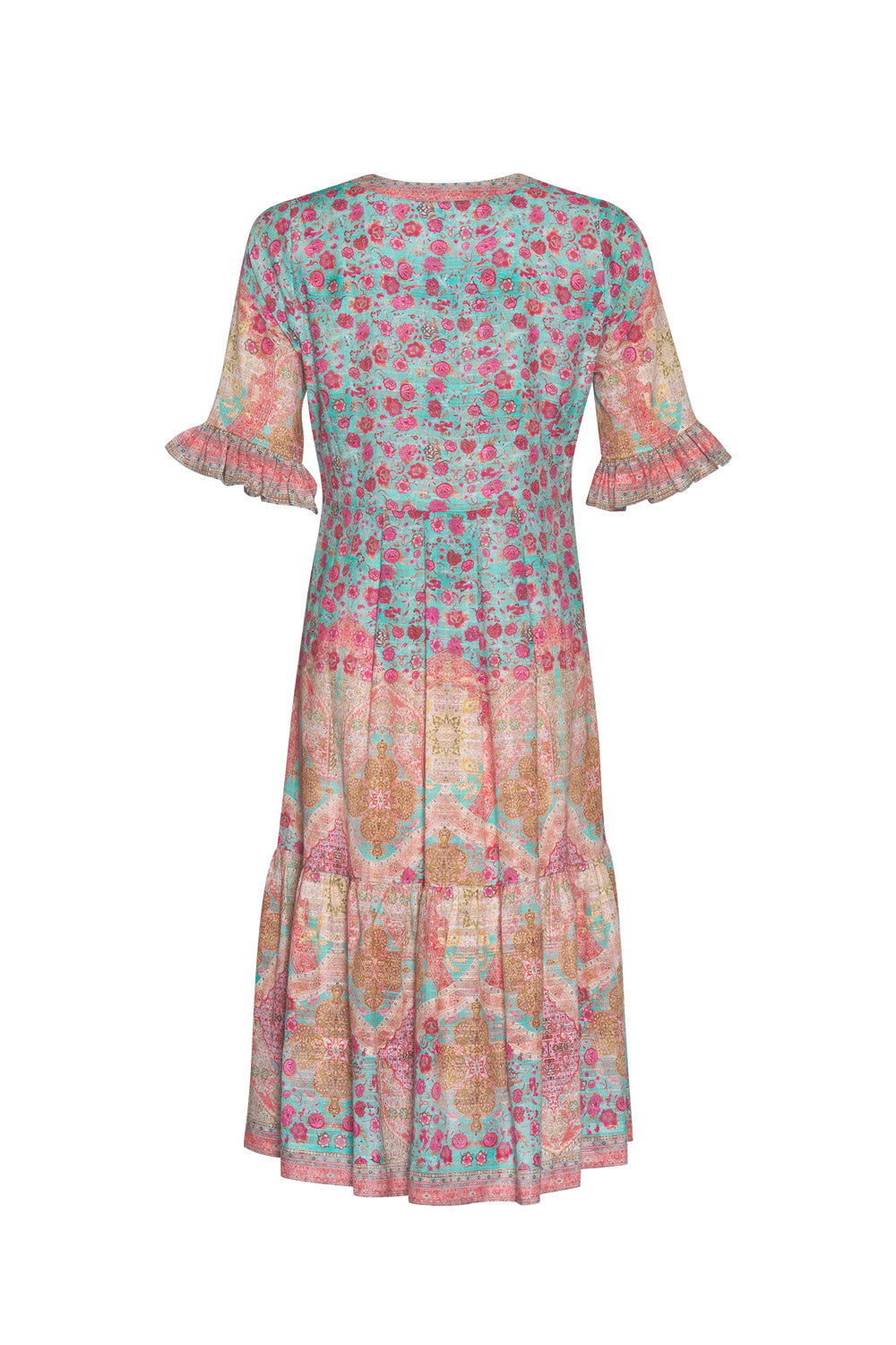 LOOBIES STORY RAVELLO DRESS - AQUA MULTI - THE VOGUE STORE