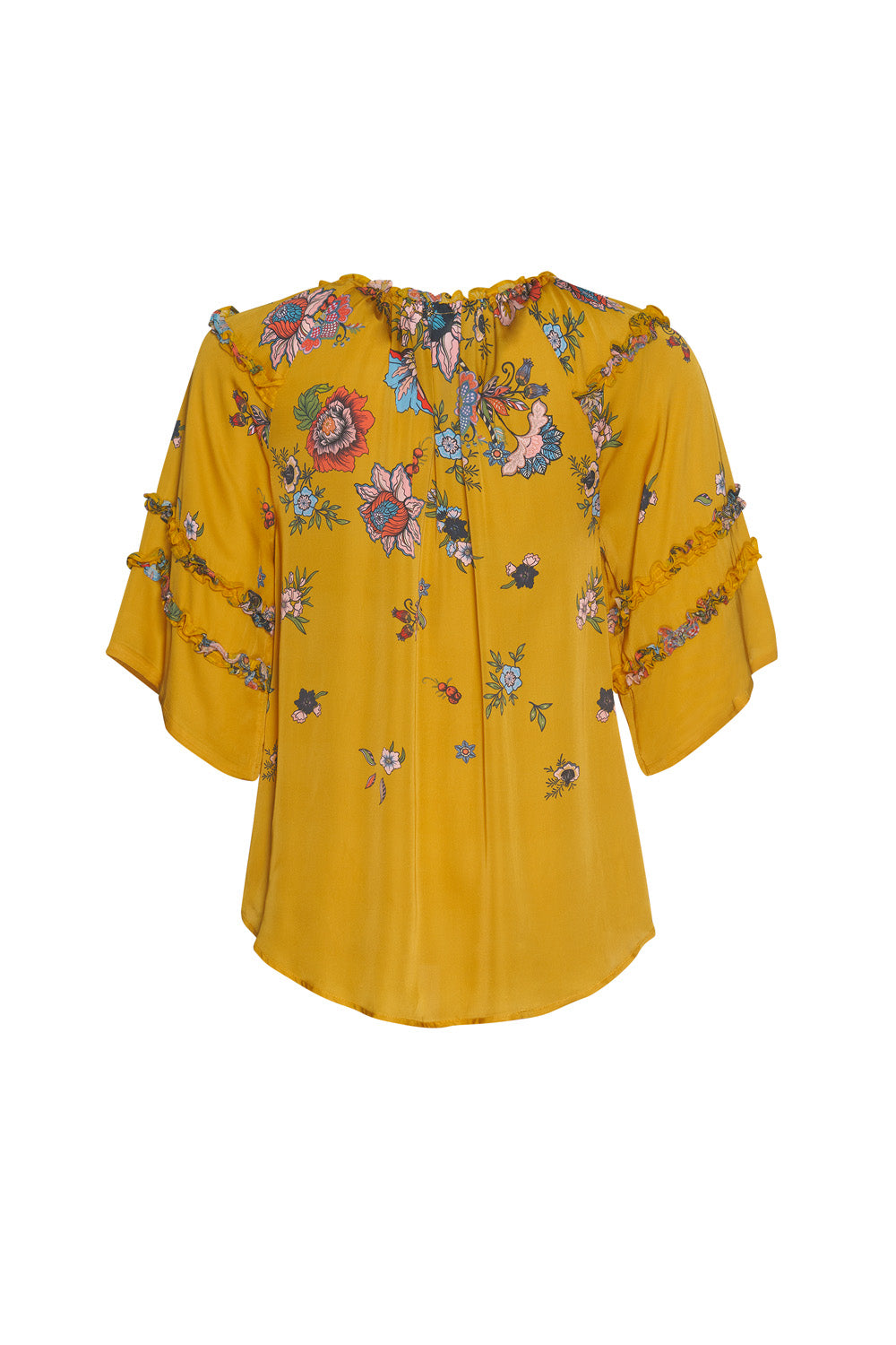 LOOBIES STORY GALA BLOUSE - GOLD MULTI - THE VOGUE STORE