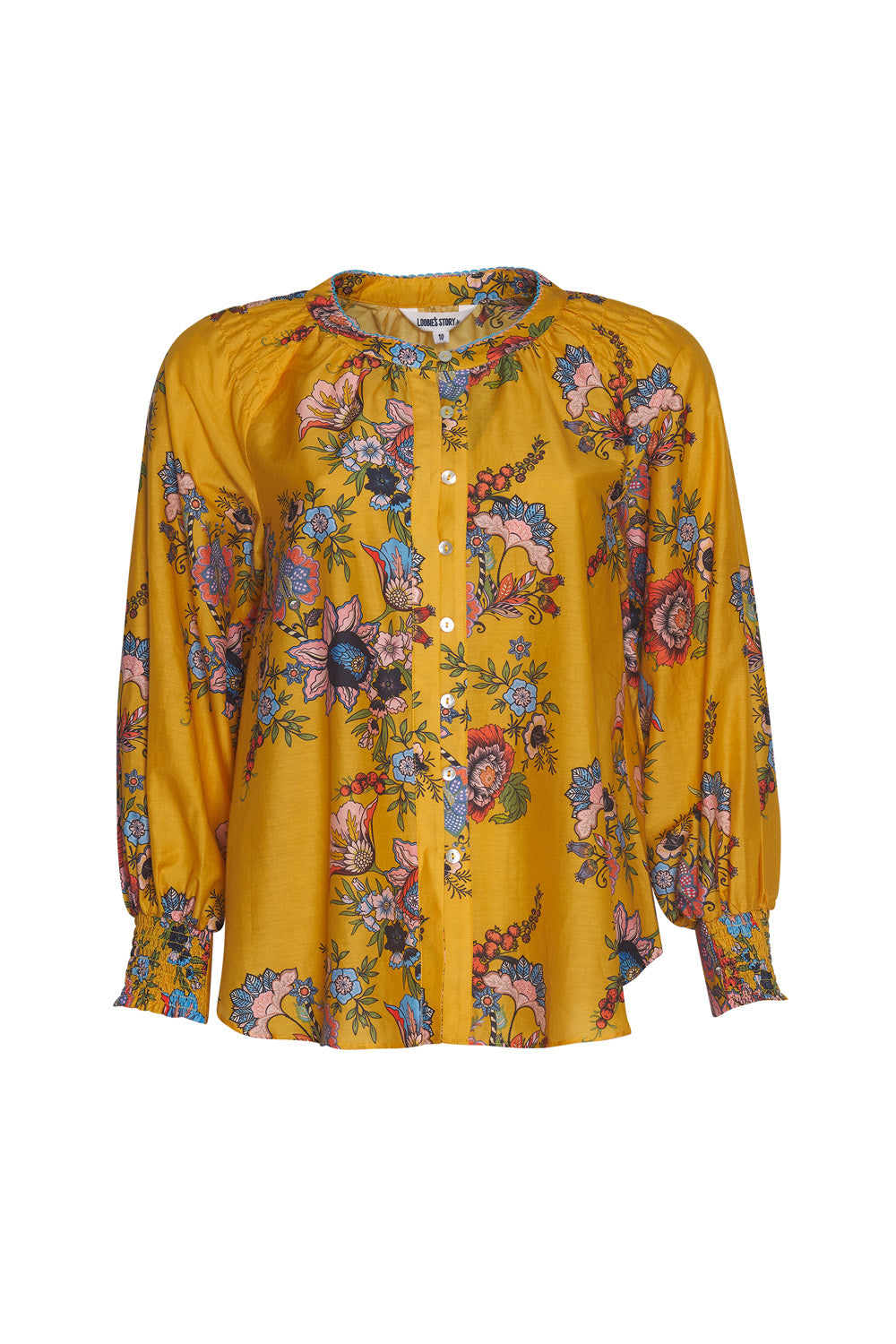 LOOBIES STORY GALA SHIRT - GOLD MULTI - THE VOGUE STORE