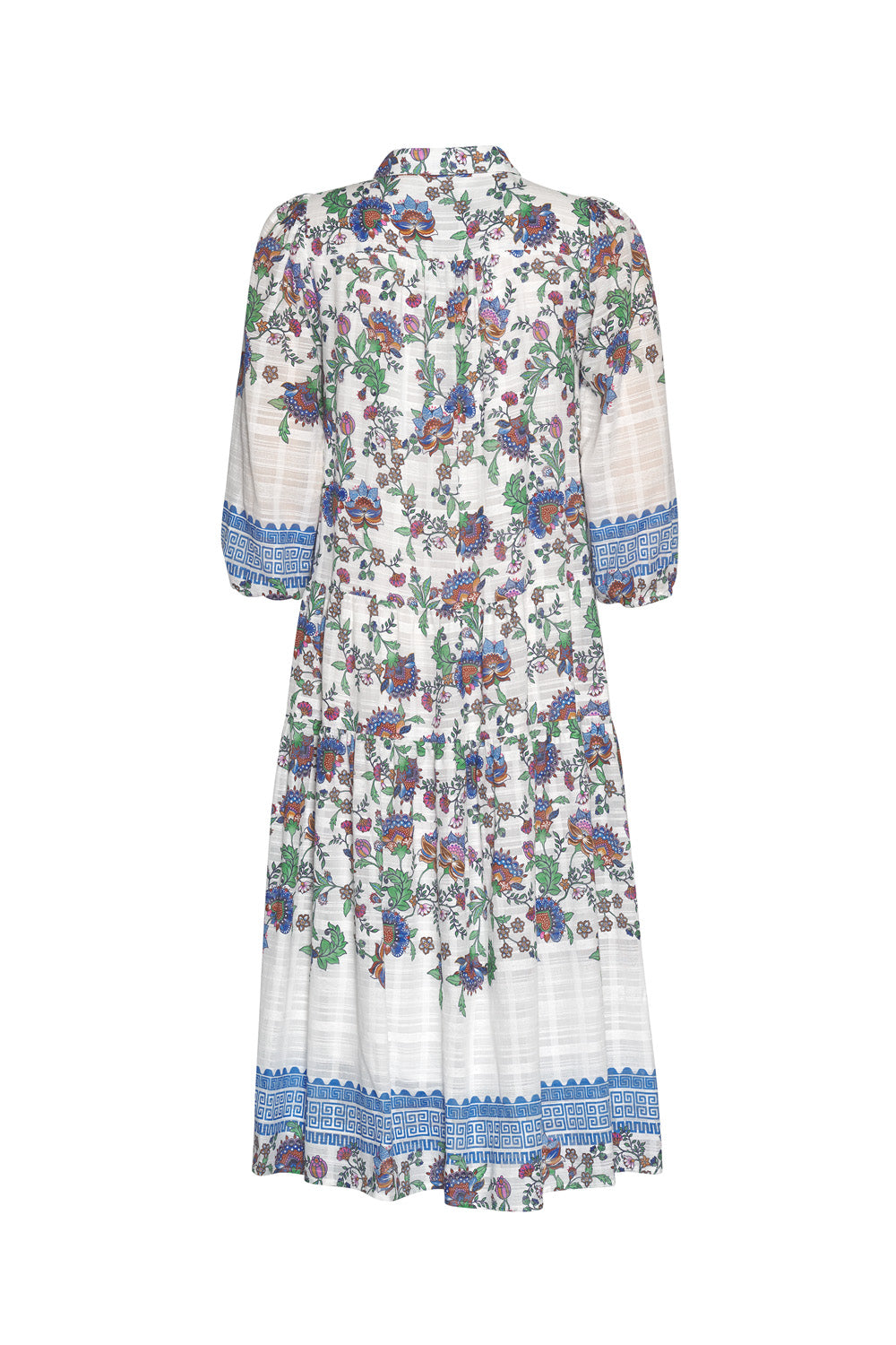 LOOBIES STORY CALLIOPE SHIRT  DRESS - WHITE MULTI - THE VOGUE STORE