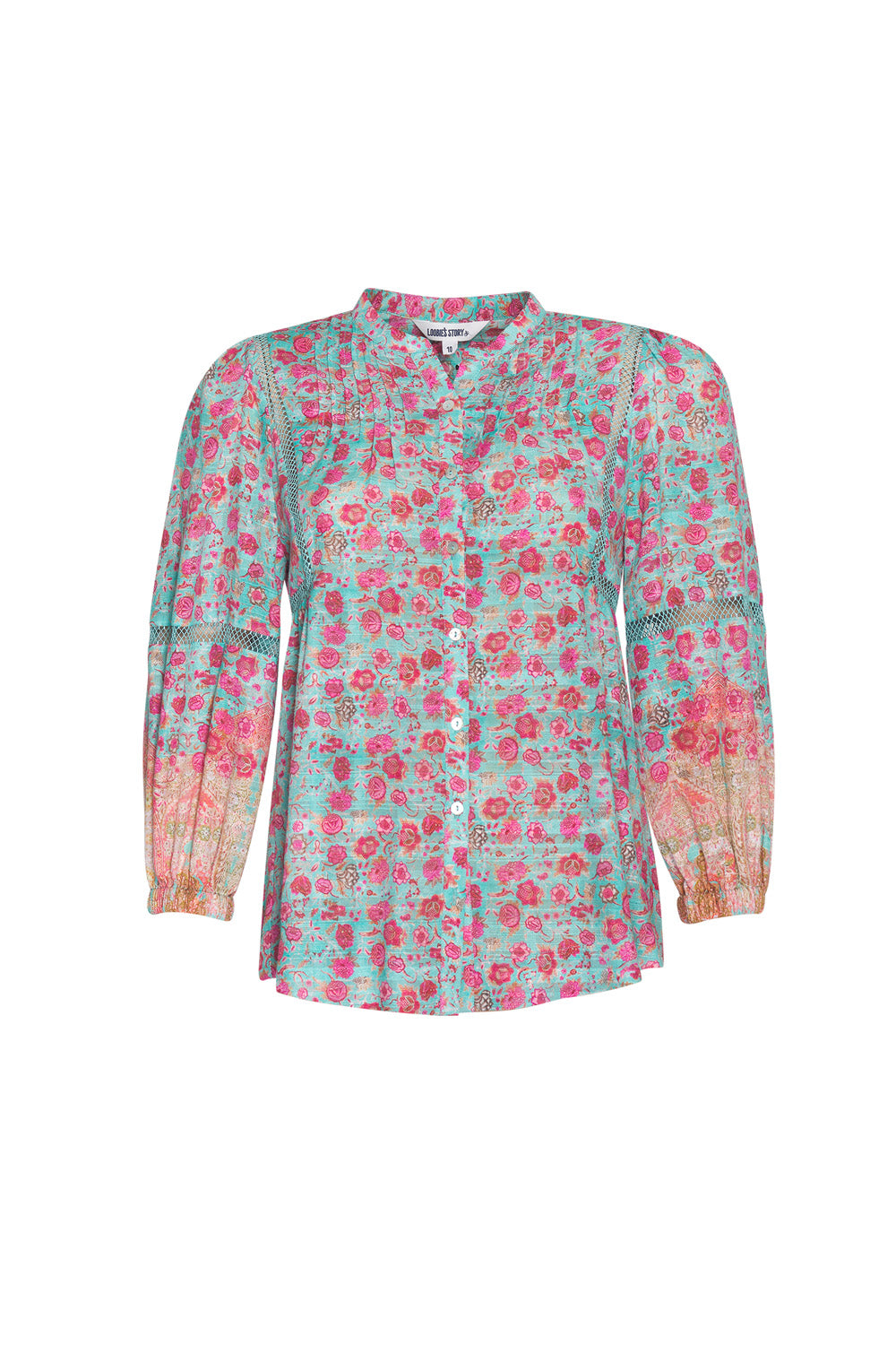 LOOBIES STORY RAVELLO SHIRT - AQUA MULTI - THE VOGUE STORE