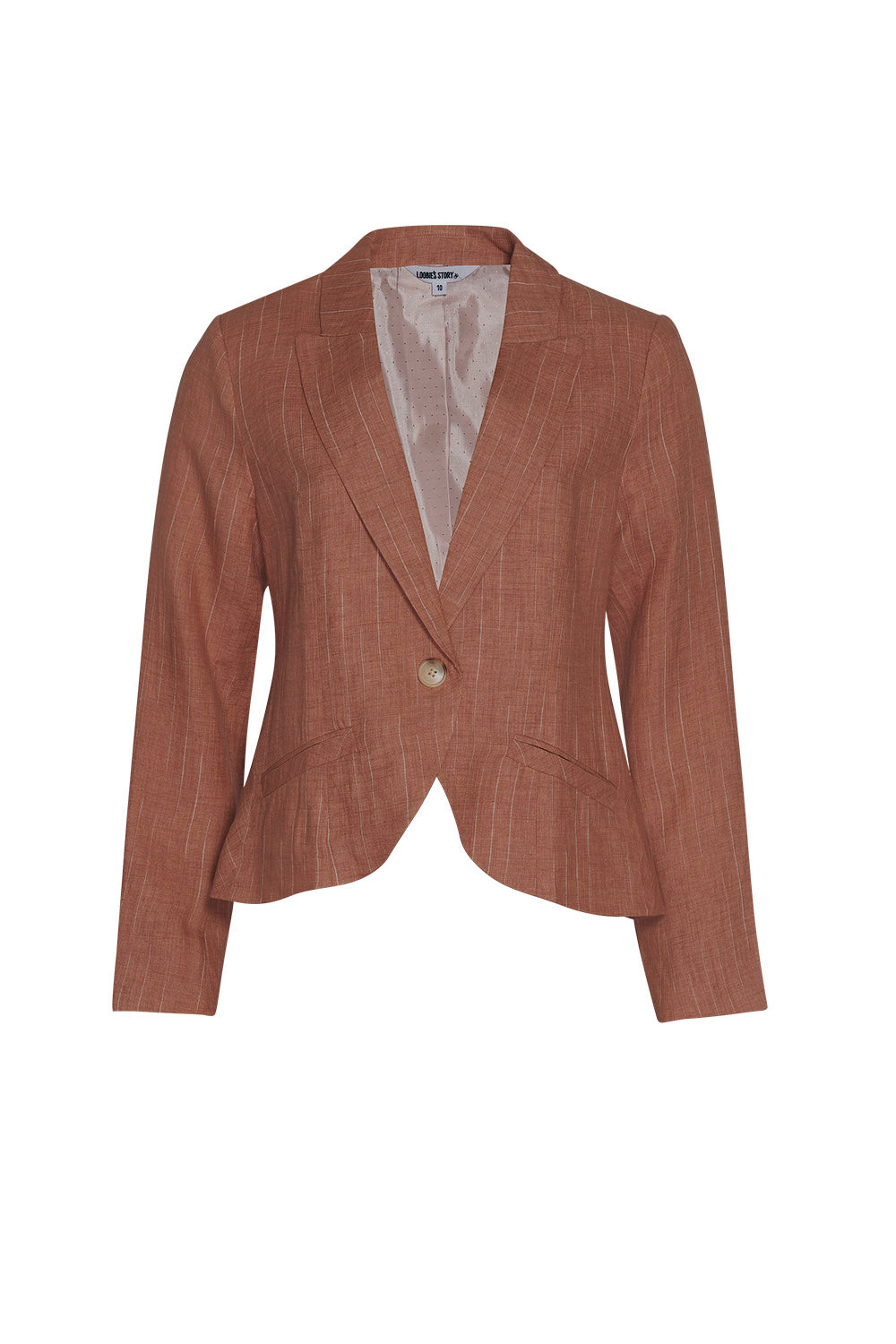 LOOBIES STORY CHIANTI JACKET - CARAMEL STRIPE - THE VOGUE STORE