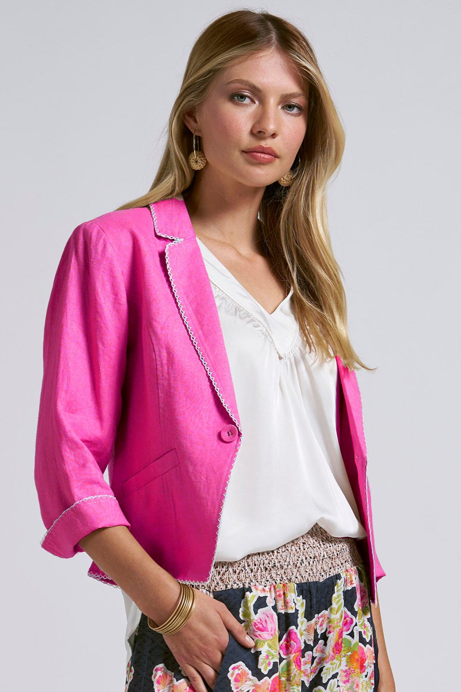 LOOBIES STORY VIVA JACKET - FLAMINGO - THE VOGUE STORE