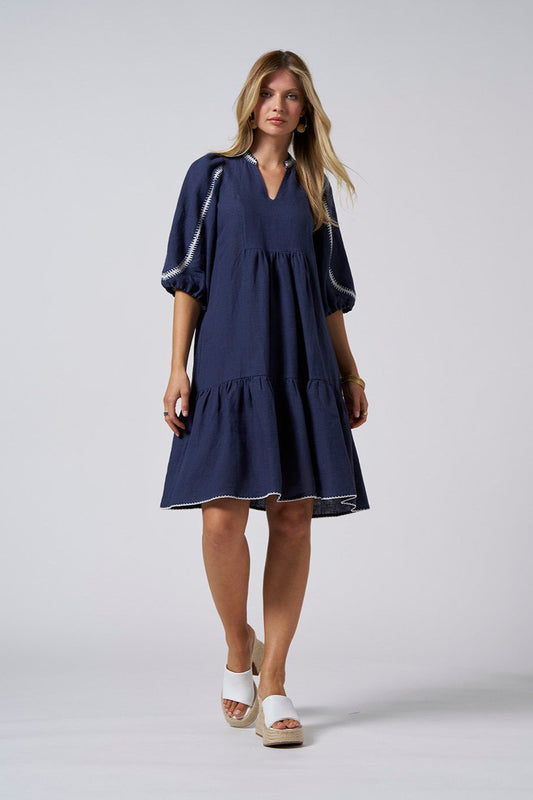 LOOBIES STORY VARENA DRESS - INDIGO - THE VOGUE STORE