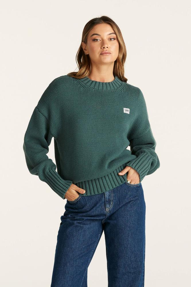 LEE MAYA KNIT SWEATER - FOREST - THE VOGUE STORE