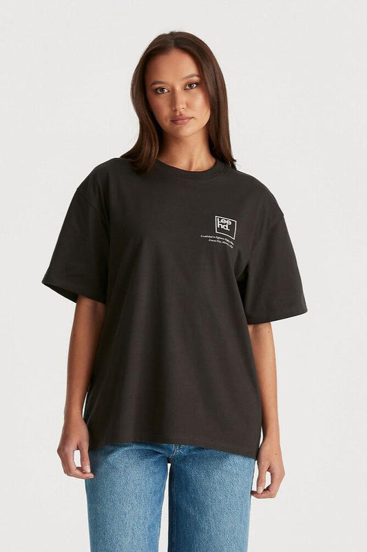 LEE ROSE BAGGY TEE - WORN BLACK - THE VOGUE STORE