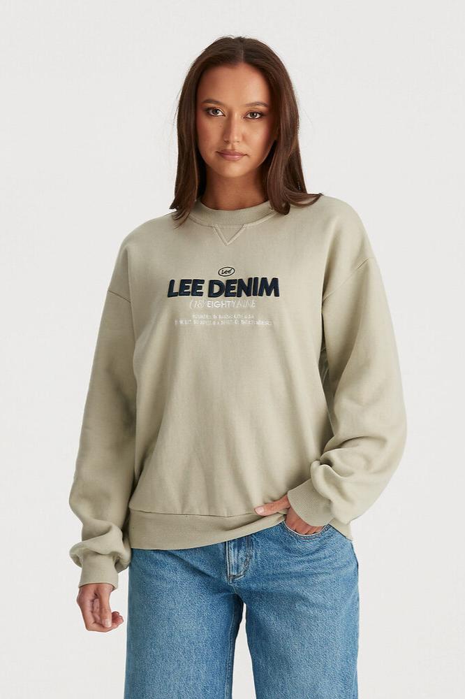 LEE EIGHTY NINE BAGGY SWEATER - KHAKI FEATHER - THE VOGUE STORE