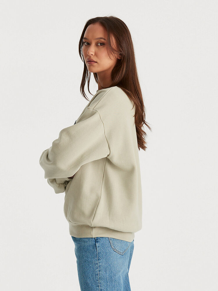 LEE EIGHTY NINE BAGGY SWEATER - KHAKI FEATHER - THE VOGUE STORE