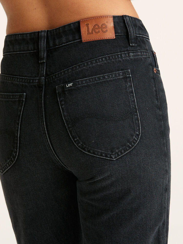 LEE MID SLIM STRAIGHT - BLACK DRIFT - THE VOGUE STORE