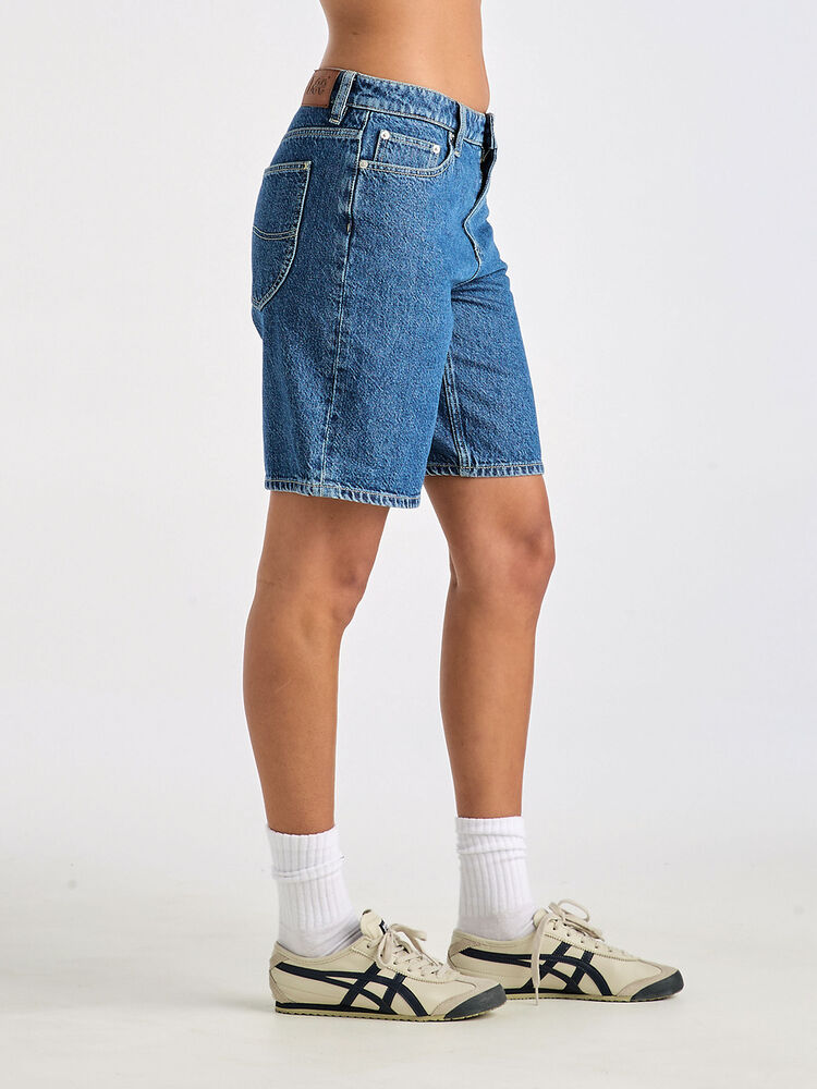 LEE MID BAGGY SHORT - BORN BLUE - THE VOGUE STORE