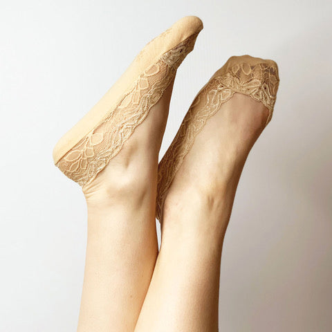 MINX LACE SOCKETTE - NUDE