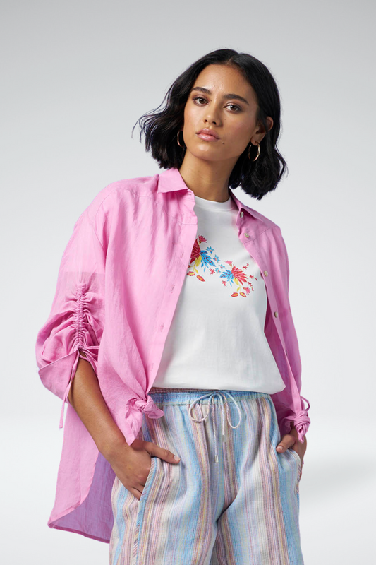 MADLY SWEETLY COLOURWHEEL SHIRT - ROSE - THE VOGUE STORE