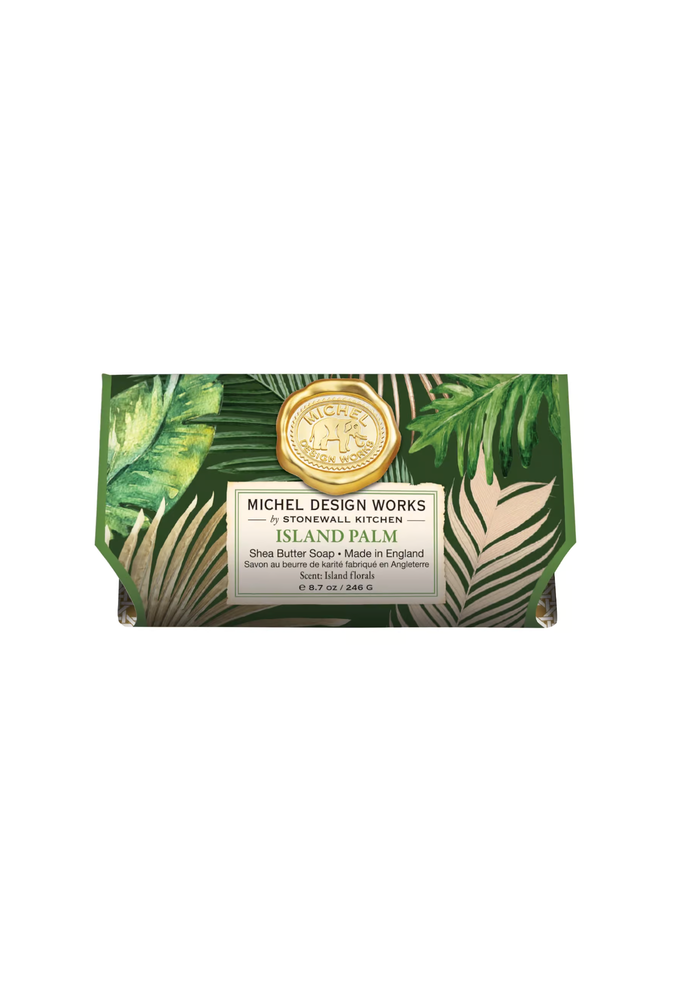 MICHEL DESIGN WORKS ISLAND PALM LARGE SOAP BAR - THE VOGUE STORE