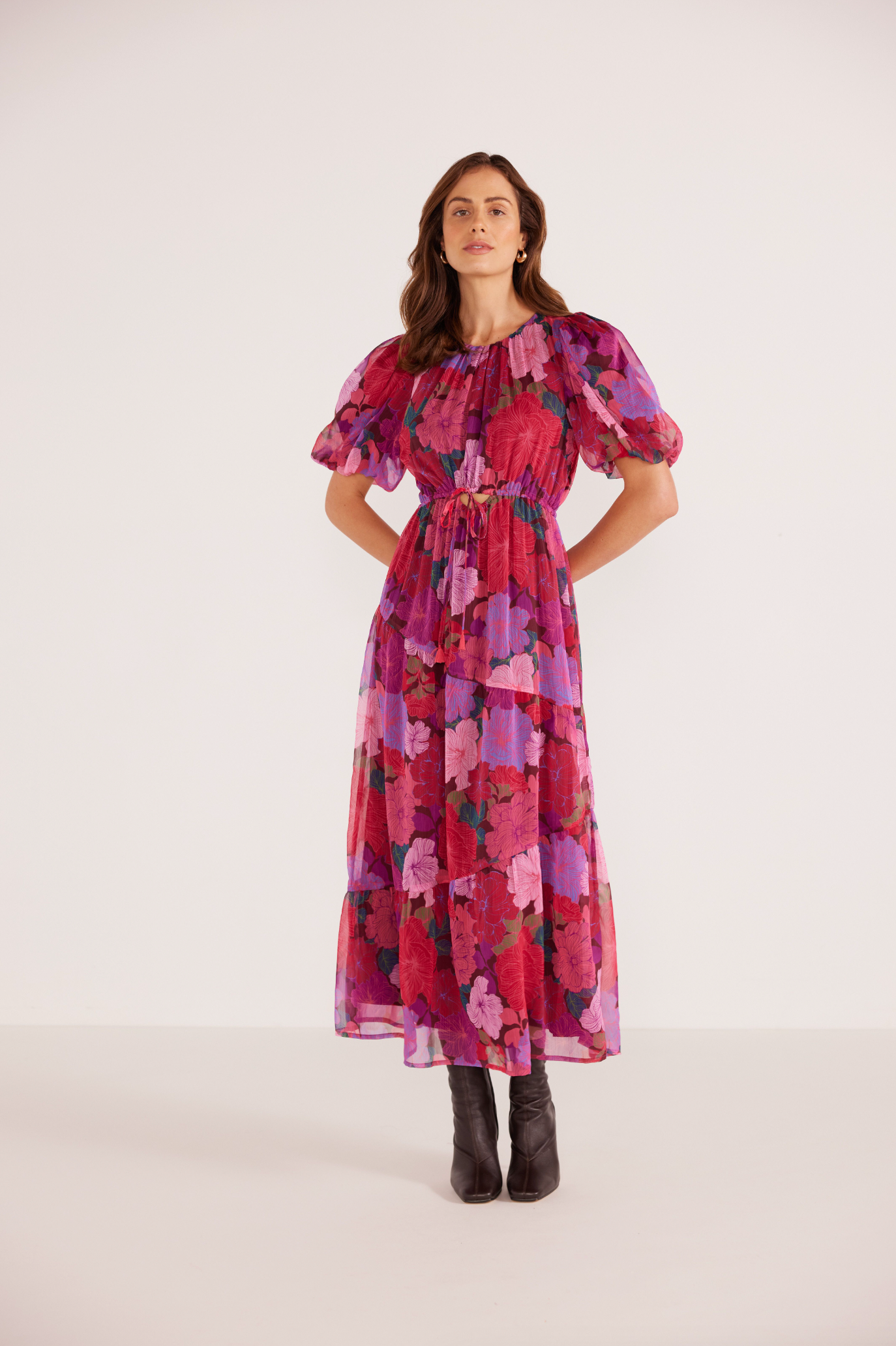 MINKPINK LEXIE TIERED MIDI DRESS - THE VOGUE STORE