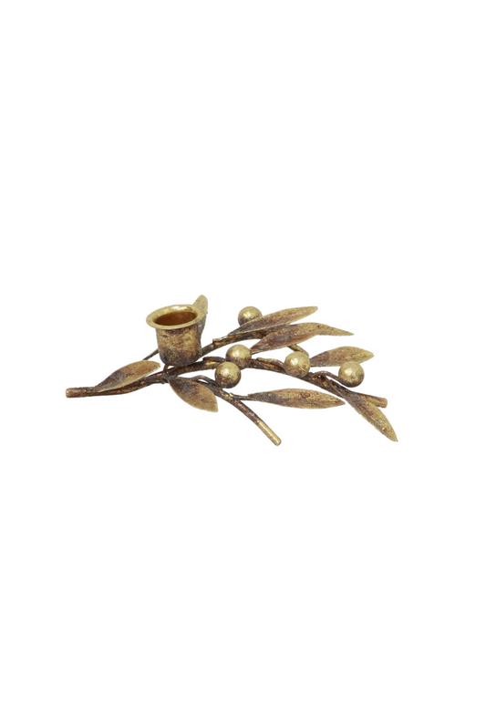 MISTLETOE IRON CANDLEHOLDER - SMALL - THE VOGUE STORE