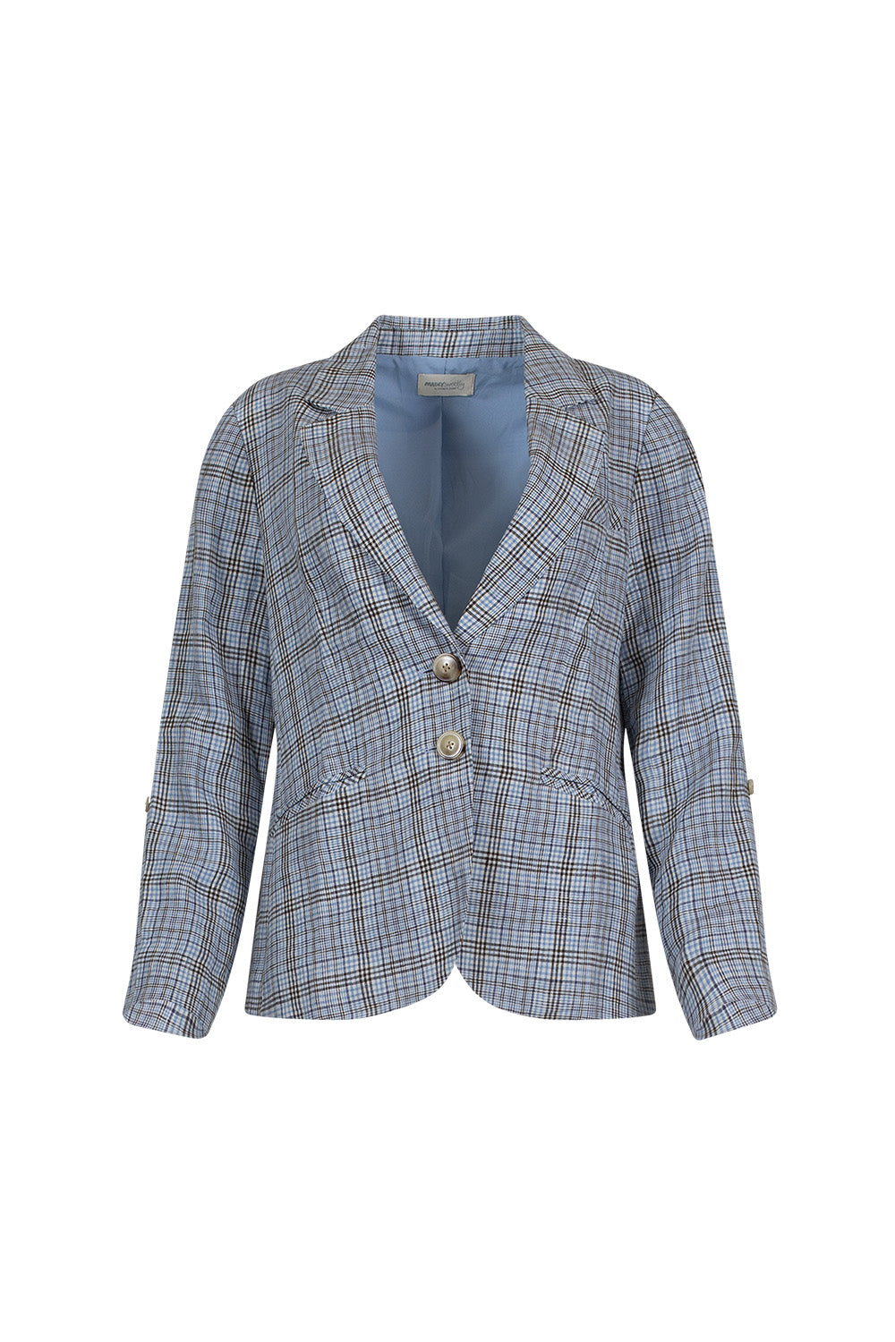 MADLY SWEETLY CHECKED IN BLAZER - BLUE - THE VOGUE STORE