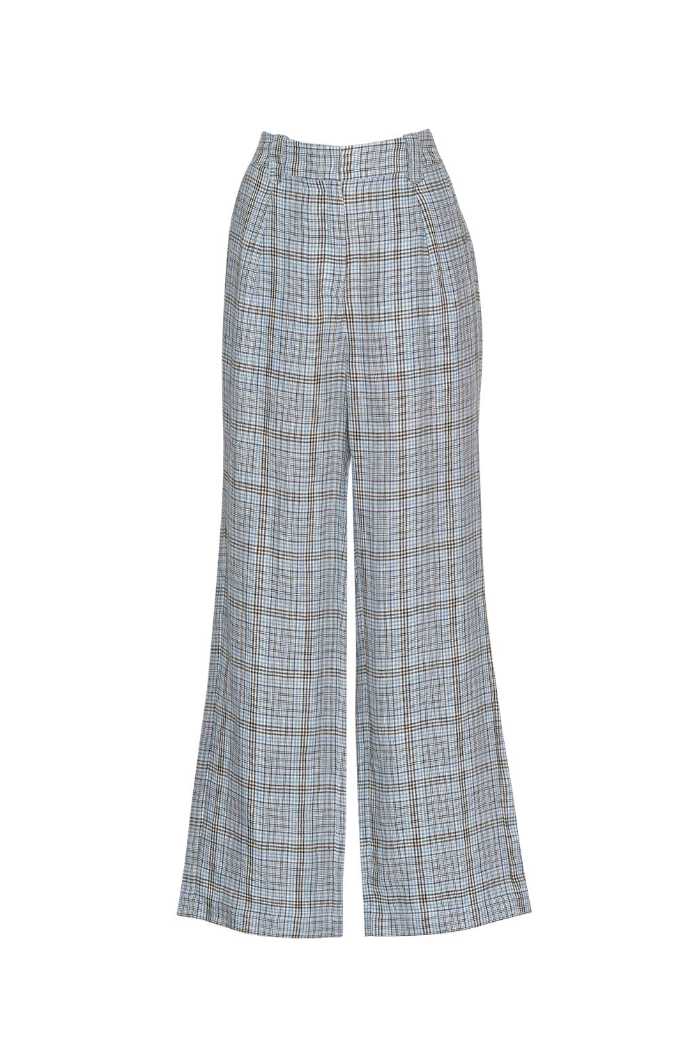 MADLY SWEETLY CHECKED IN PANT - BLUE - THE VOGUE STORE