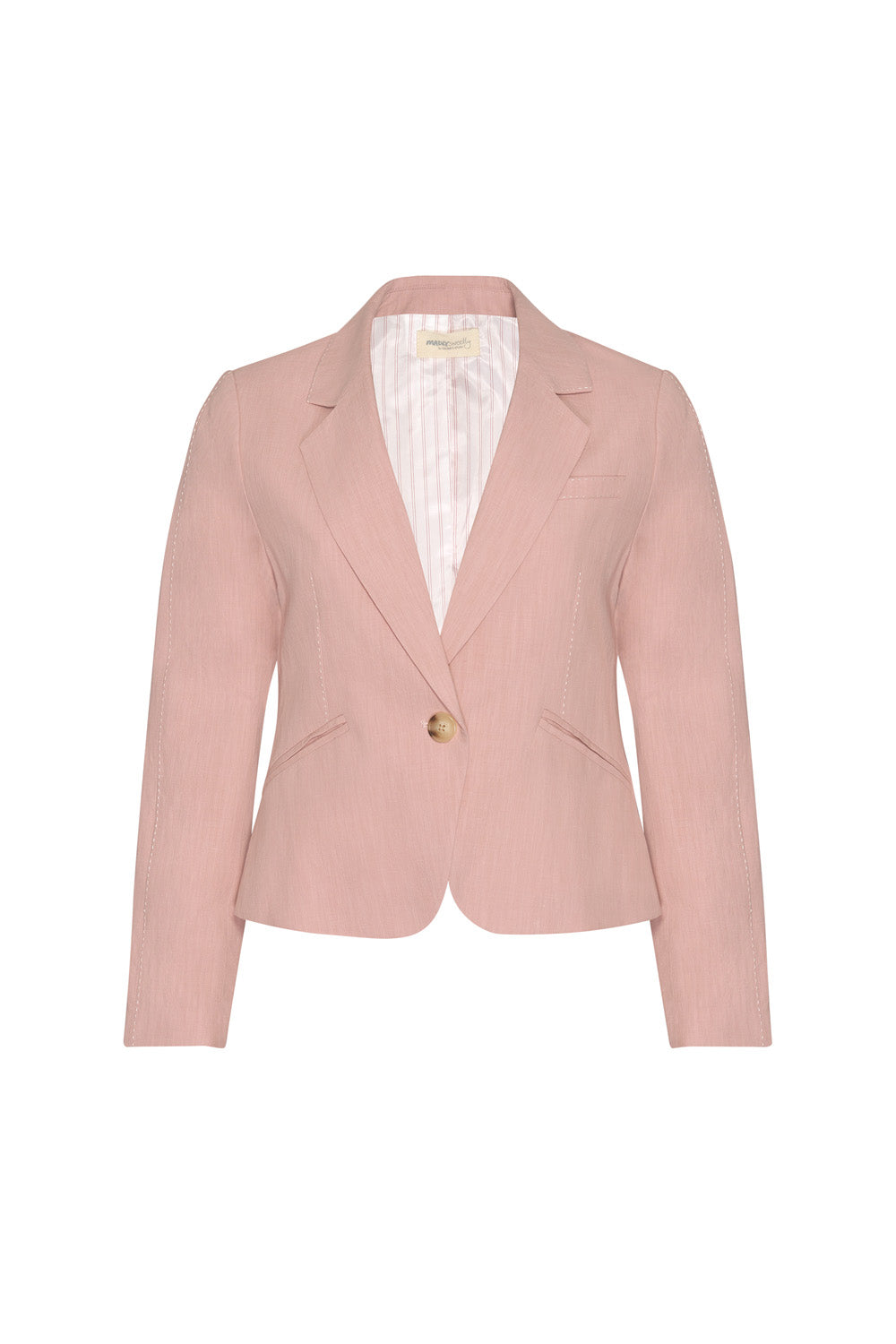 MADLY SWEETLY DART JACKET - BLUSH - THE VOGUE STORE