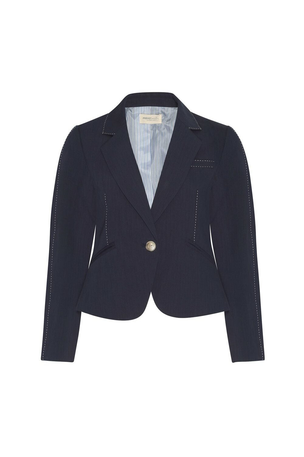 MADLY SWEETLY DART JACKET - NAVY - THE VOGUE STORE