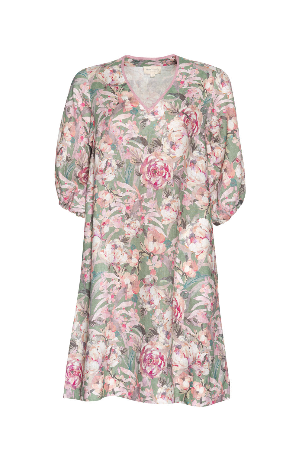 MADLY SWEETLY PETALS PLEASE DRESS - SAGE MULTI - THE VOGUE STORE