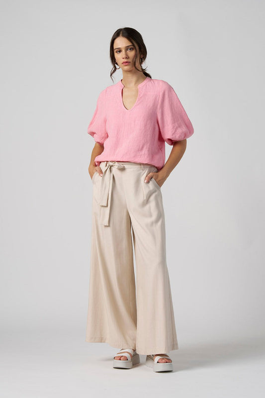 MADLY SWEETLY A-CUTE PANT - CHALK - THE VOGUE STORE