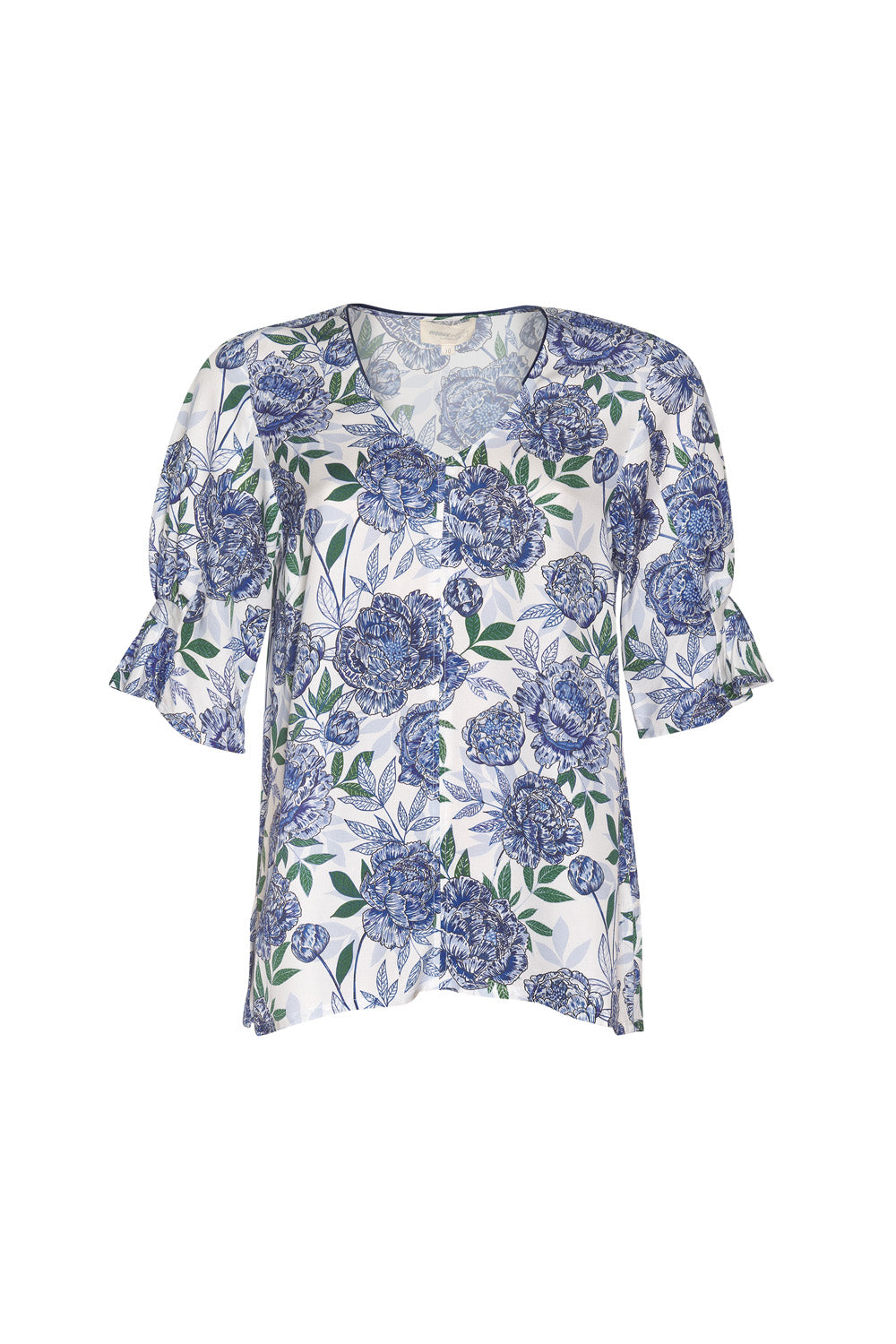 MADLY SWEETLY HIGH TEA TOP - WHITE MUILTI - THE VOGUE STORE