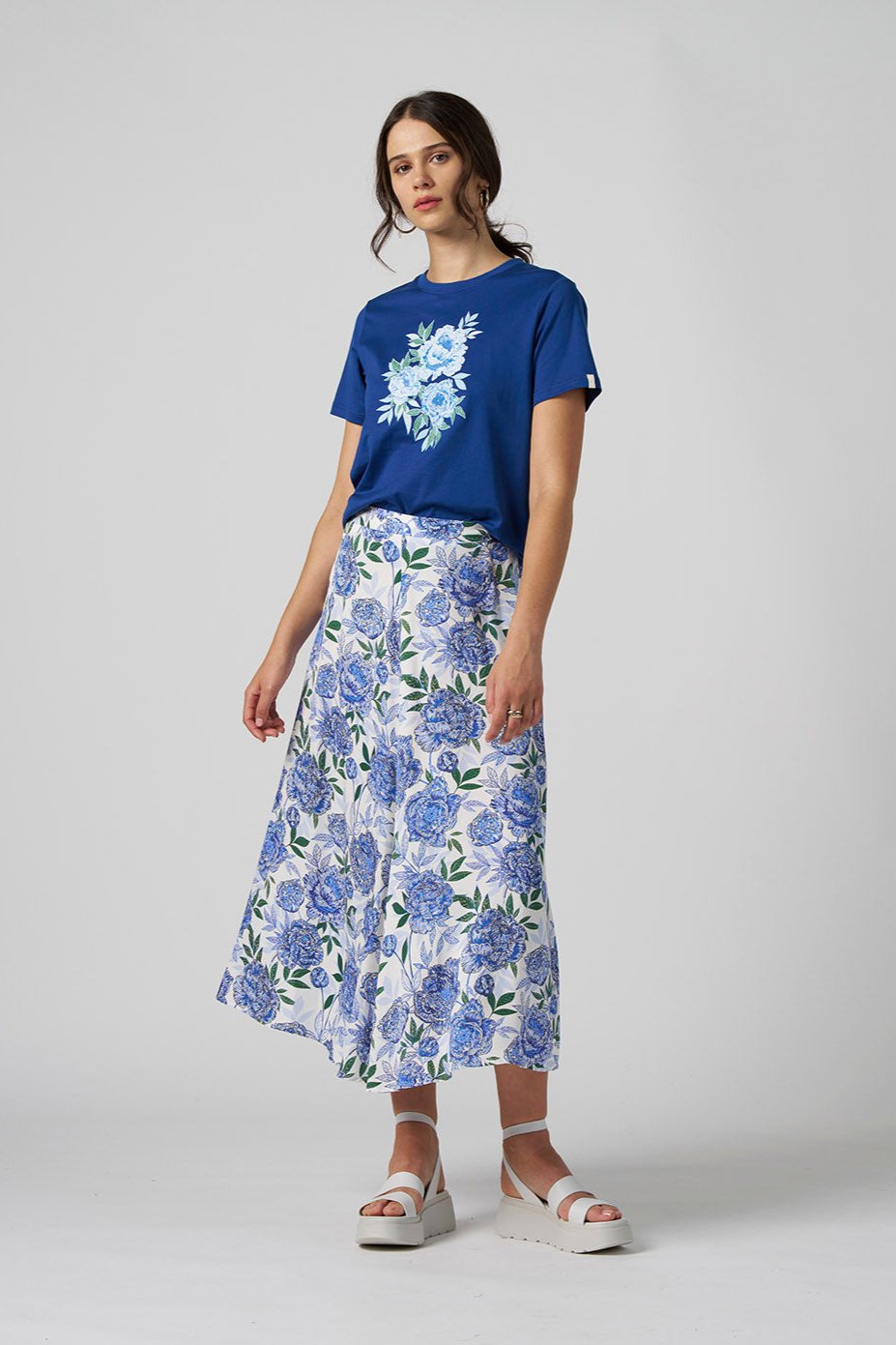 MADLY SWEETLY SWEET TEE - COBALT ROSE - THE VOGUE STORE