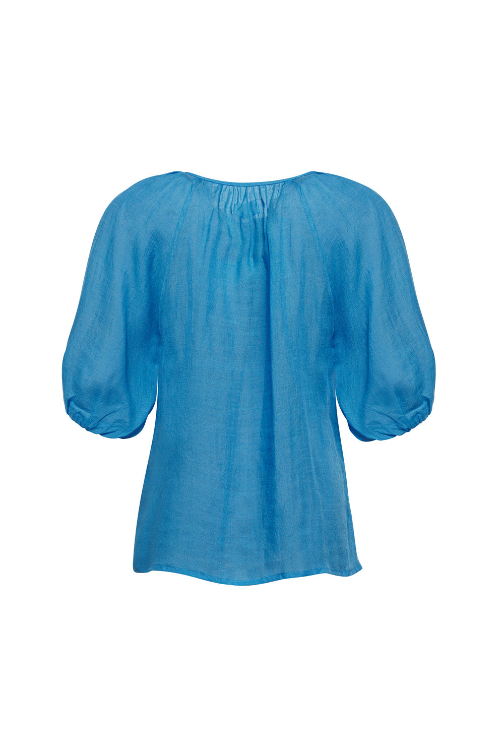 MADLY SWEETLY COLOURWHEEL BLOUSE - AZURE - THE VOGUE STORE