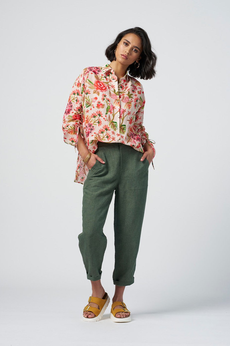 MADLY SWEETLY SUNSHINE PANT - KHAKI - THE VOGUE STORE