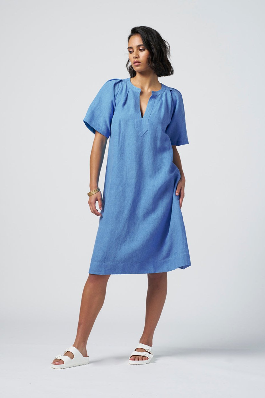 MADLY SWEETLY SUNSHINE DRESS - AZURE - THE VOGUE STORE