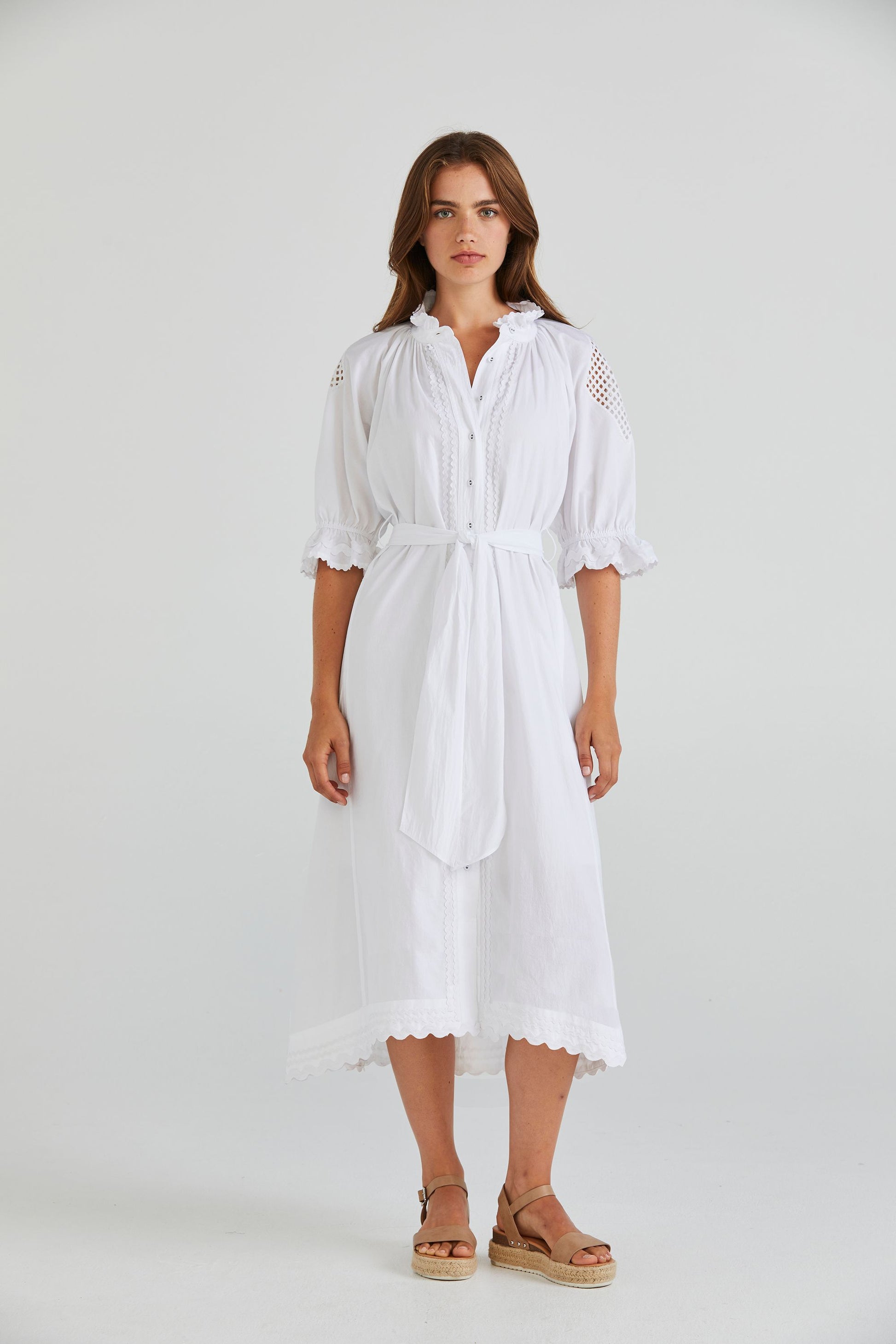 LANIA ISSEY DRESS - WHITE - THE VOGUE STORE