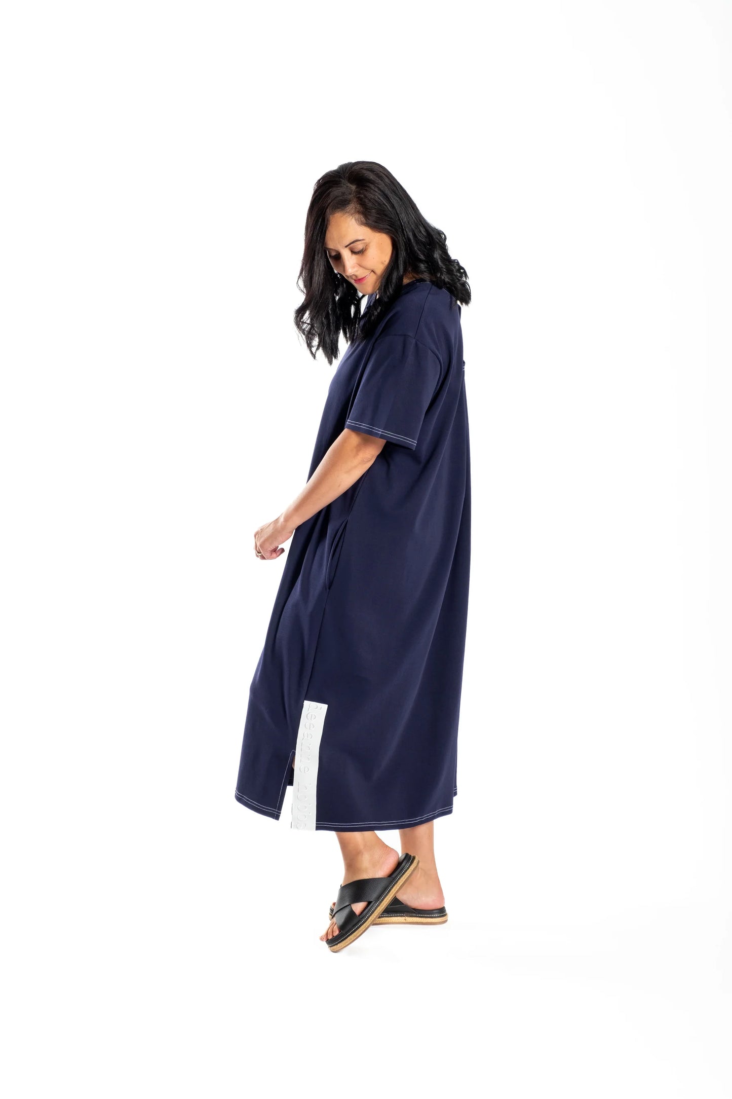 DEEANNE HOBBS ZEFER DRESS - NAVY - THE VOGUE STORE