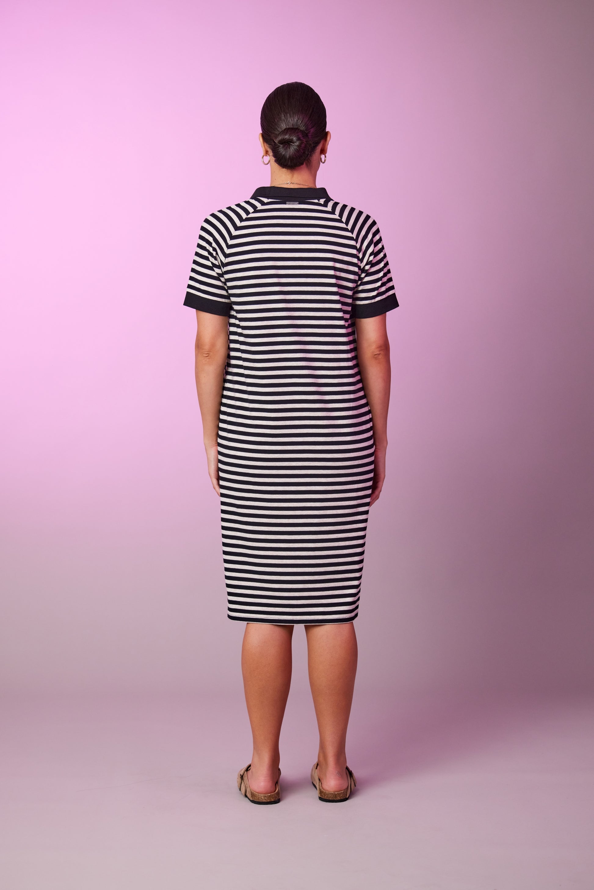 NEWPORT JERICO STRIPE DRESS - BLACK STRIPE - THE VOGUE STORE