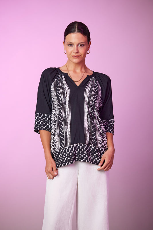 NEWPORT ISLA BLOUSE - BLACK - THE VOGUE STORE