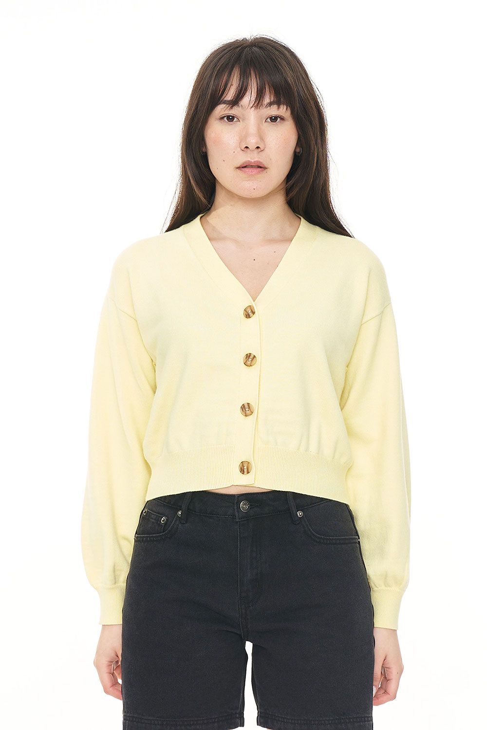 HUFFER BIBI KNIT CARDIGAN - LIMONCELLO - THE VOGUE STORE