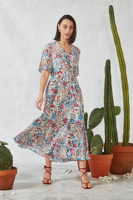 VERGE ROSETTA DRESS - PRINT - THE VOGUE STORE