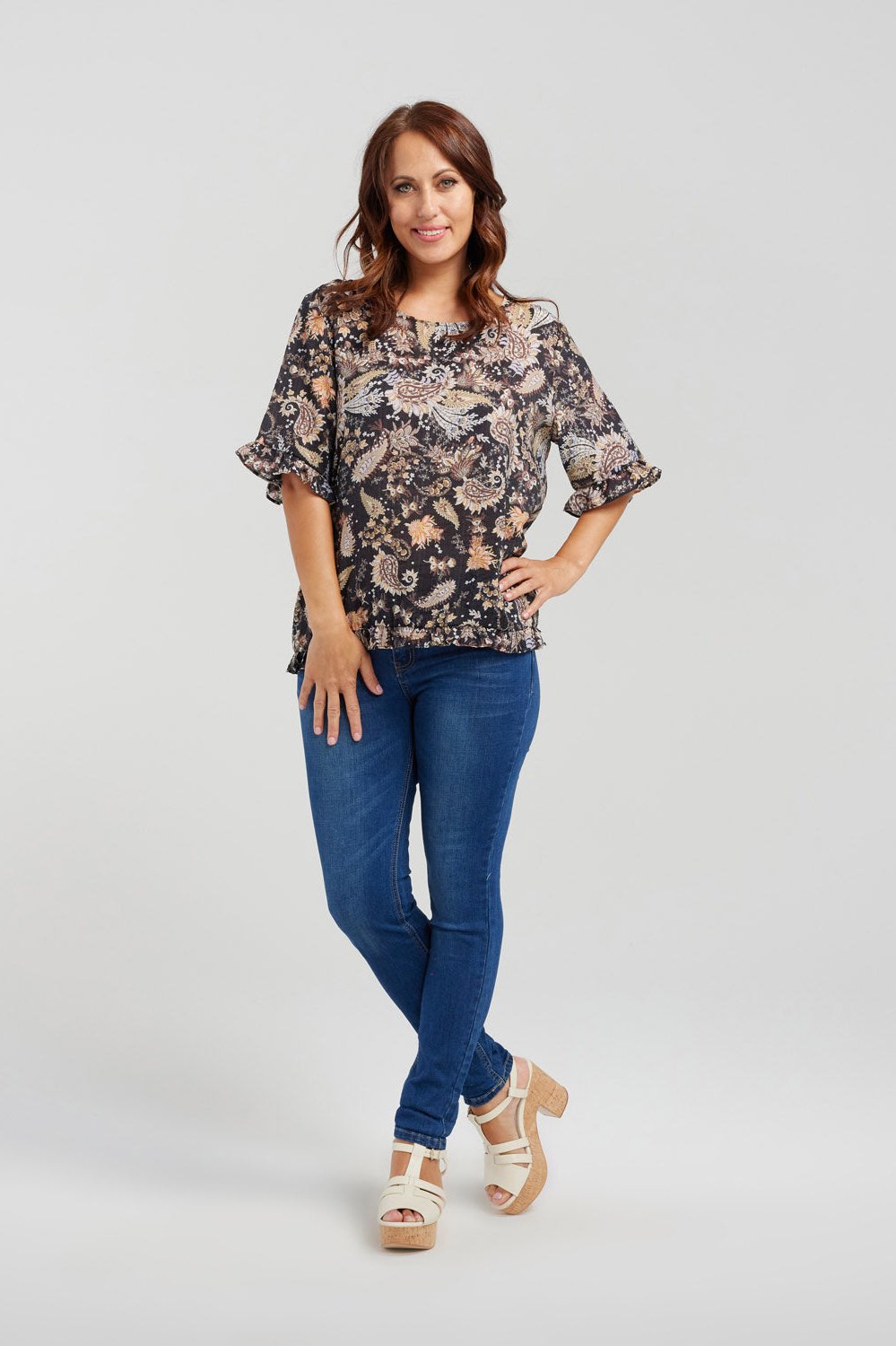 SEDUCE SENNA TOP - NAVY FLORA - THE VOGUE STORE