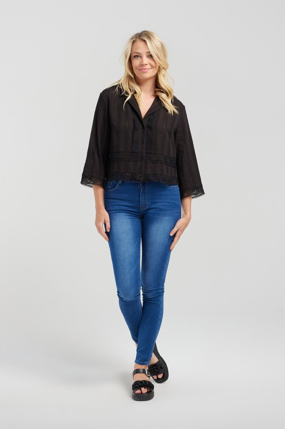 SEDUCE ERIN TOP - BLACK - THE VOGUE STORE