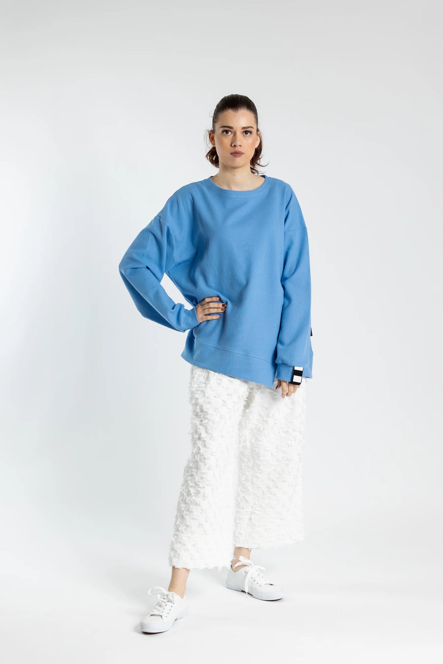 JELLICOE EFFORTLESS SWEATER - BLUE - THE VOGUE STORE