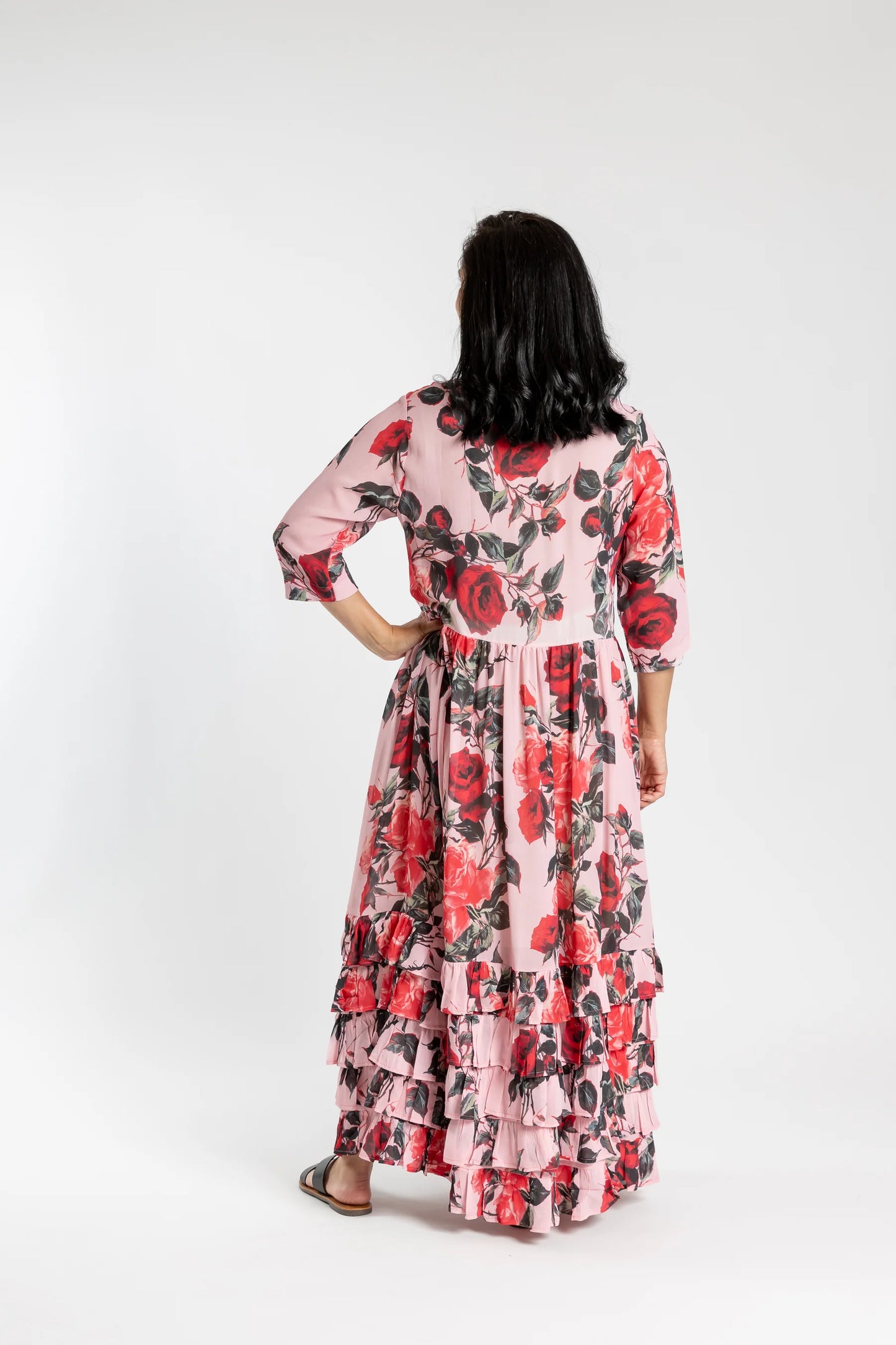 JELLICOE BORDERLINE DRESS - ROSE - THE VOGUE STORE