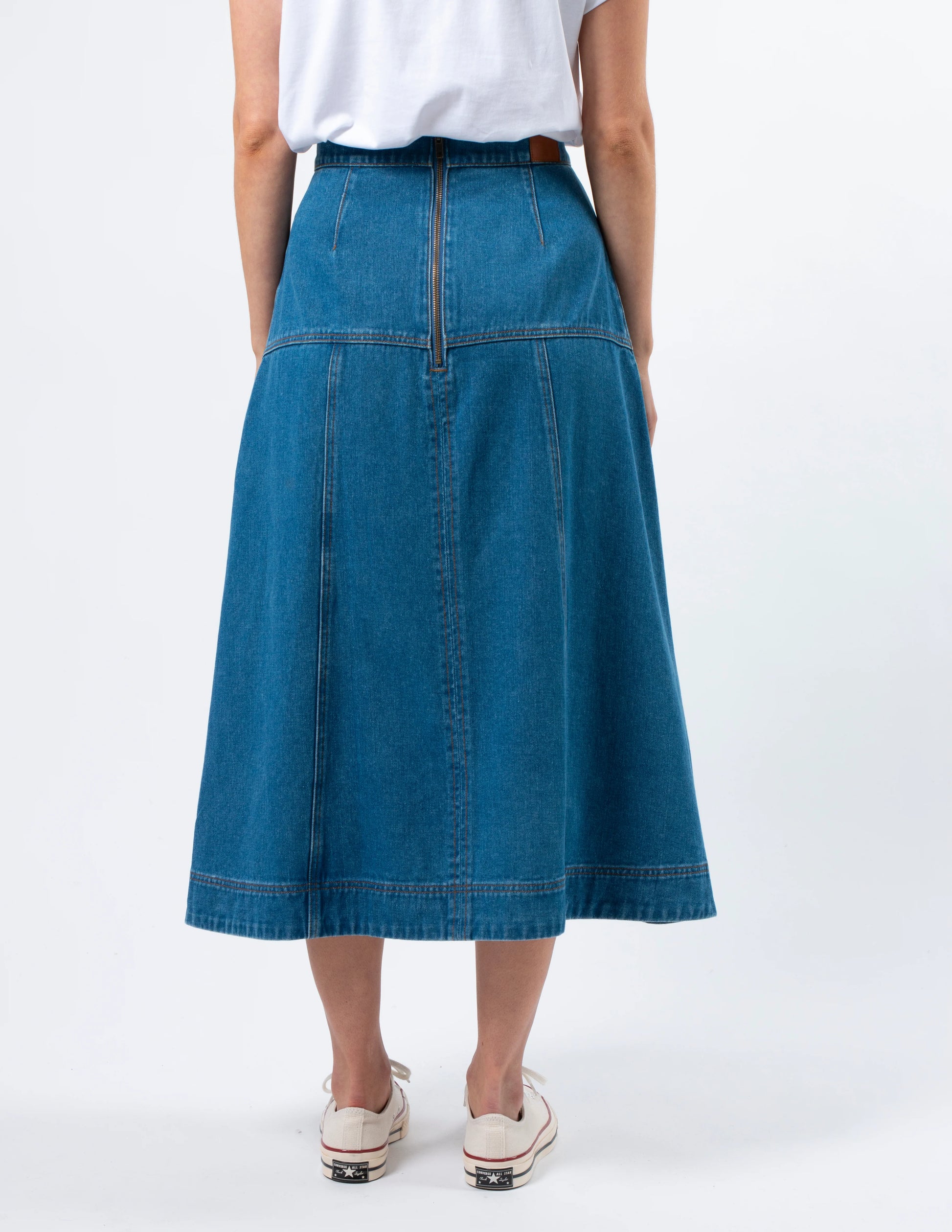 STELLA + GEMMA DIXIE SKIRT - LIGHT WASH - THE VOGUE STORE