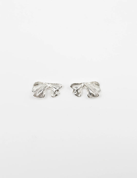 STELLA + GEMMA EARRING - SILVER BOWTIFUL - THE VOGUE STORE