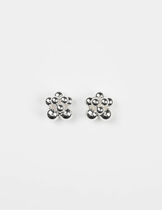 STELLA + GEMMA EARRING - SILVER BALL CLUSTER - THE VOGUE STORE